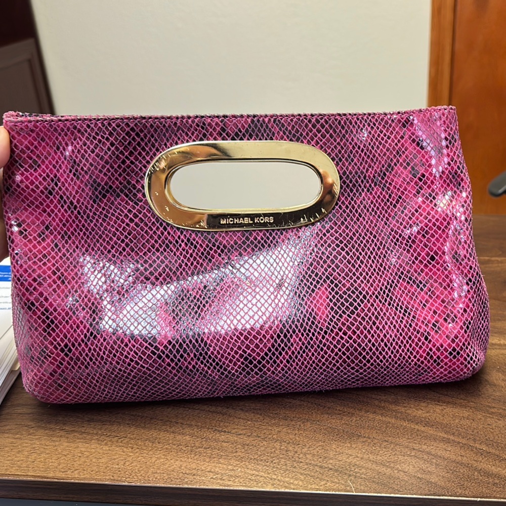 Michael Kors Evening Clutch Bag snakeskin